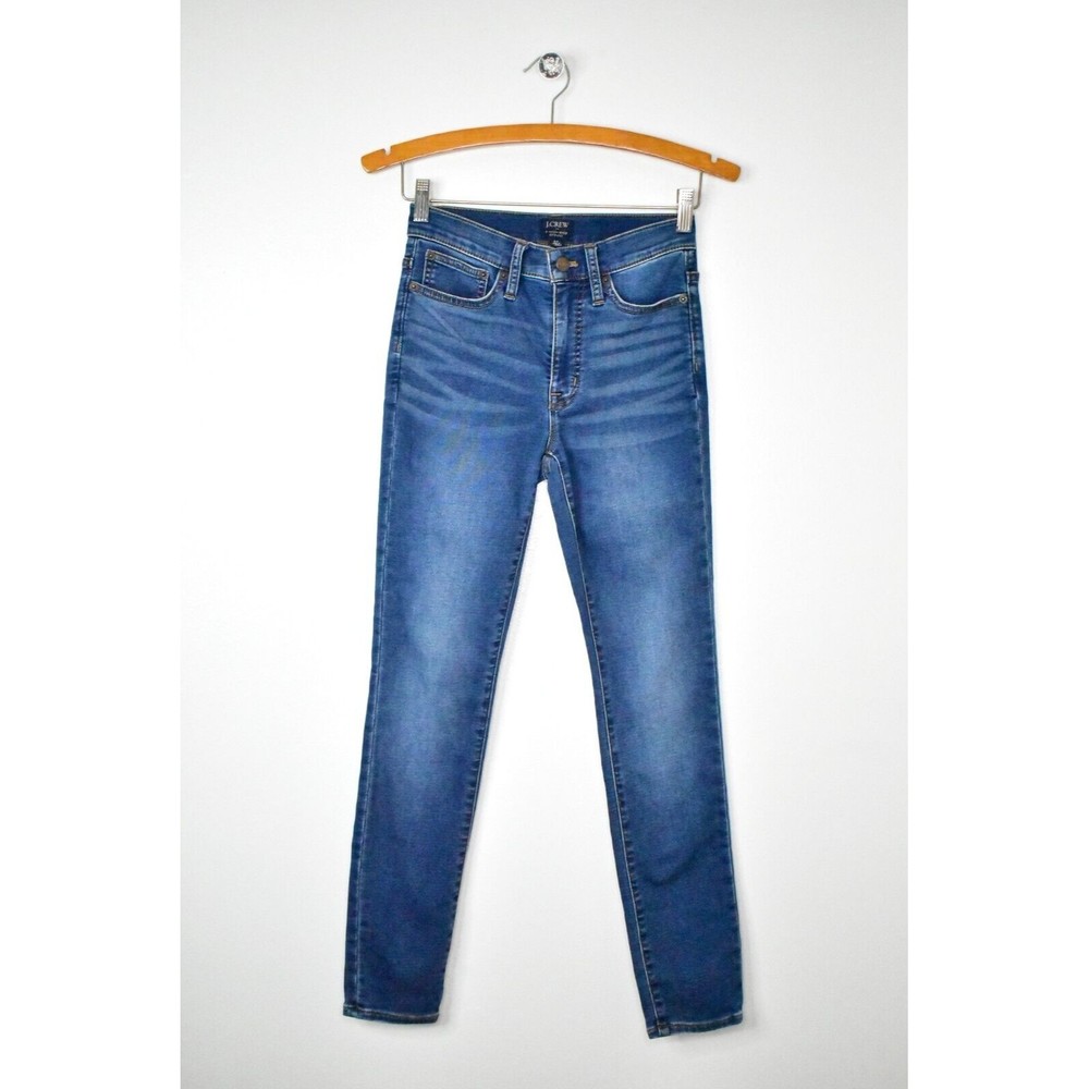 J. Crew 9" High Rise Skinny Ankle Jeans Women size 24 Stretch Denim‎ Style AS161